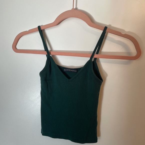 Dark Green Brandy Melville Lorene Tank Top - Picture 3 of 4